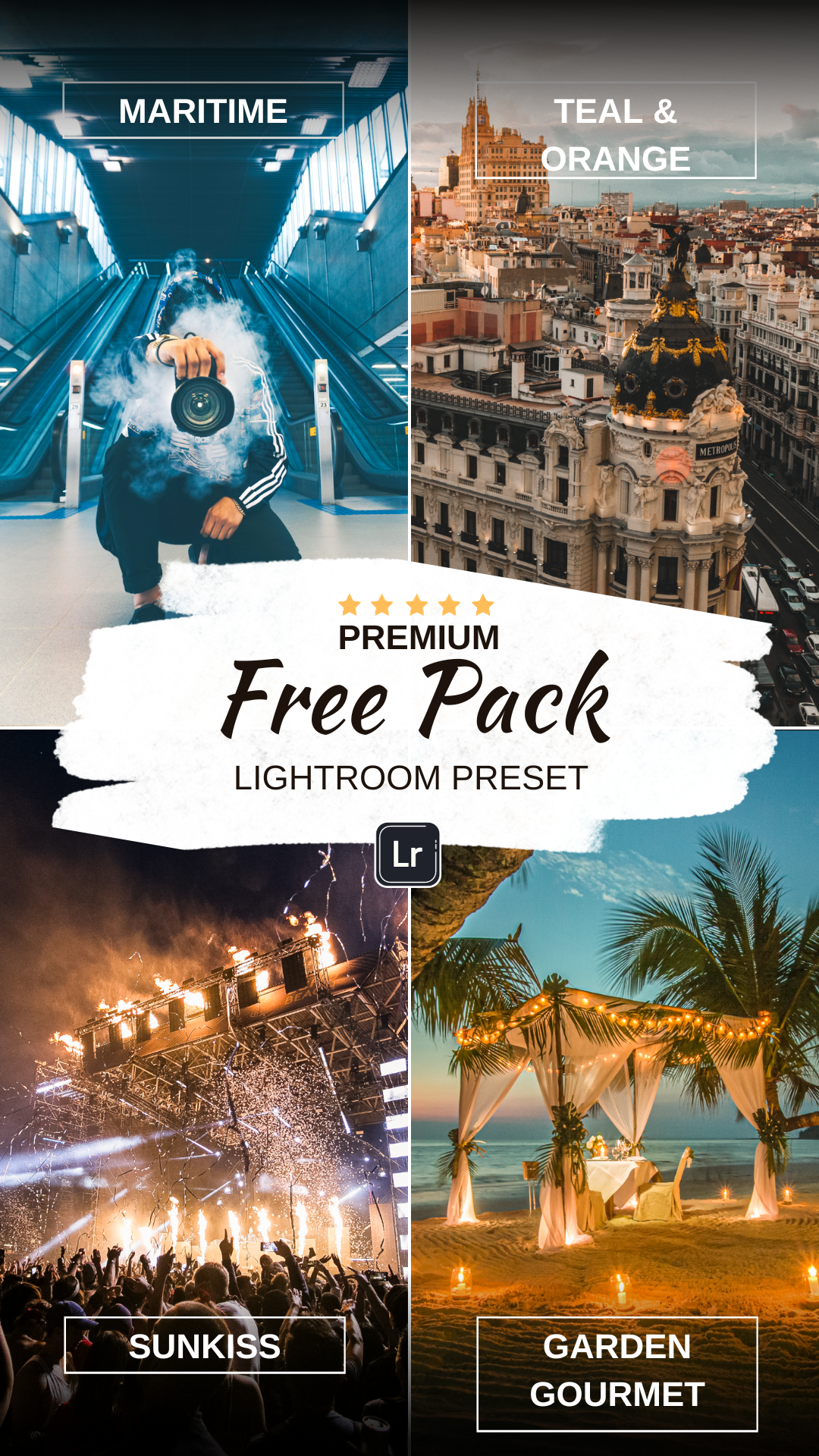 FREE Lightroom Preset Pack of 4 Go-To-Presets for LR Mobile & Desktop