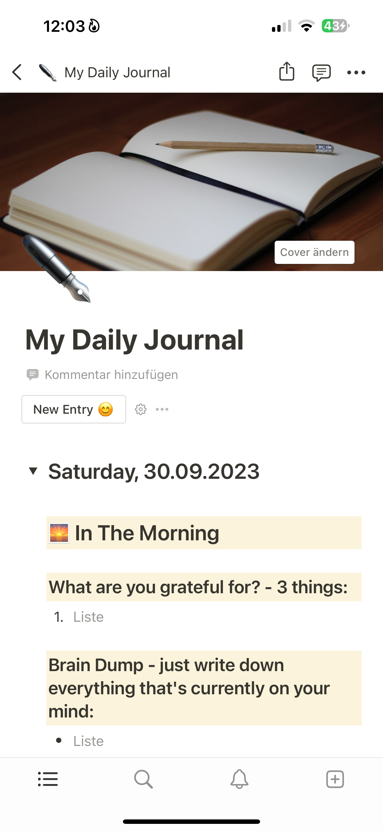 My Daily Journal - Notion Template